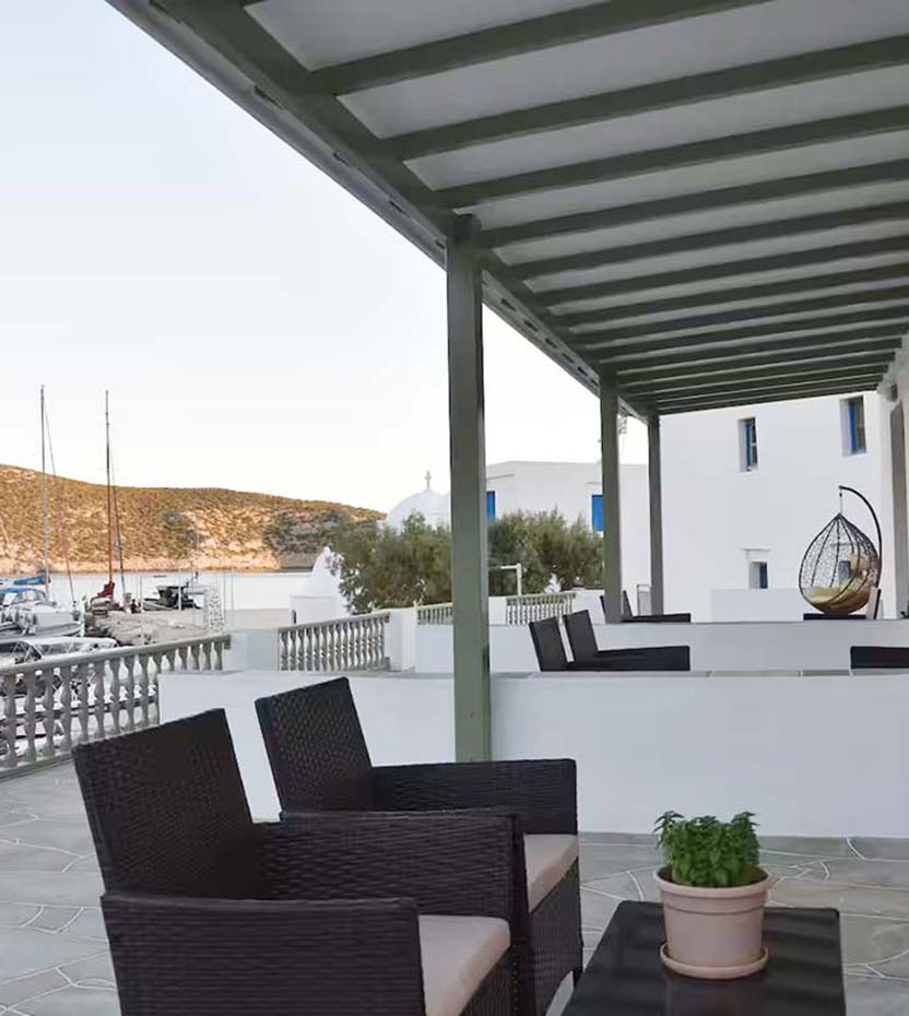 Βεράντα με θέα στη θάλασσα